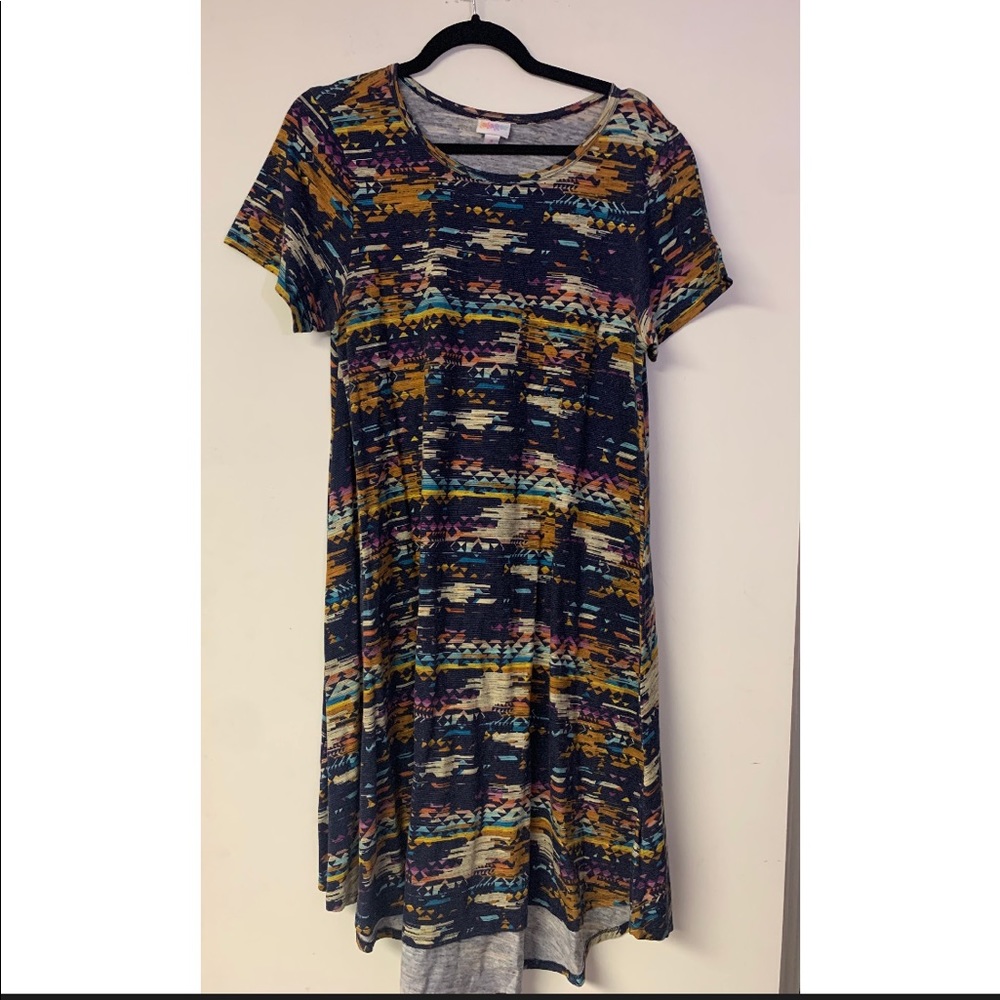 Medium multi colored Aztec Lularoe Carly